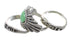 Turquoise Southwest Silver Stackable Ring Set Size 5 AX87341